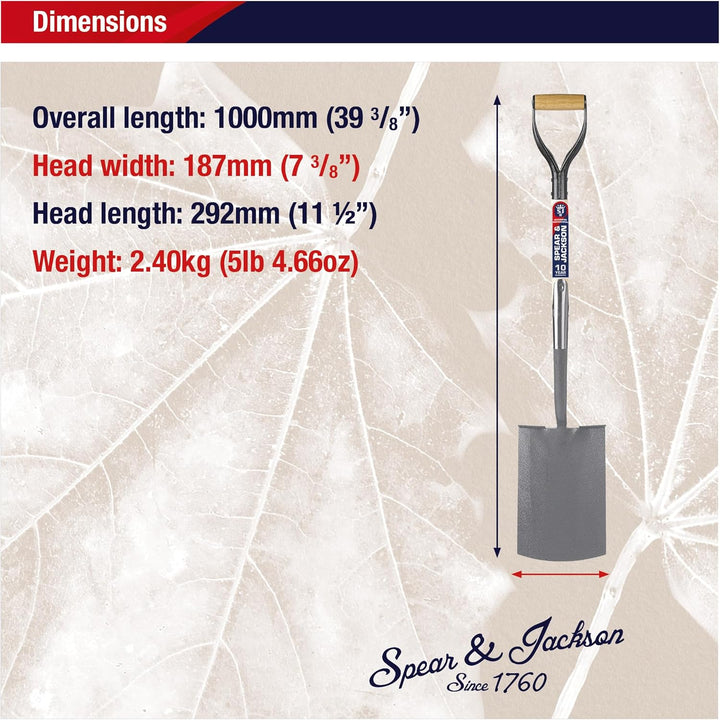 Spear & Jackson 1071AL Neverbend Professional Profilierter Grabespaten Profilierter Grabspaten, Prof