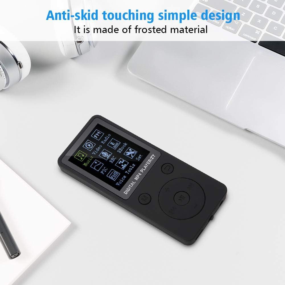 Diyeeni MP4-Player mit Kopfhörer, wiederaufladbarer MP3-Player mit UKW-Radio, Sprachaufzeichnung, Vi
