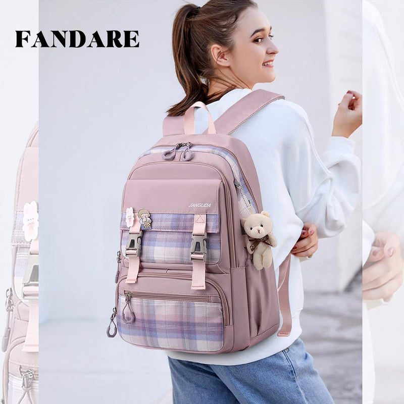 FANDARE Schulrucksack Schulrucksack Schultasche Herren Damen Rucksack Schulranzen für Outdoor Reise