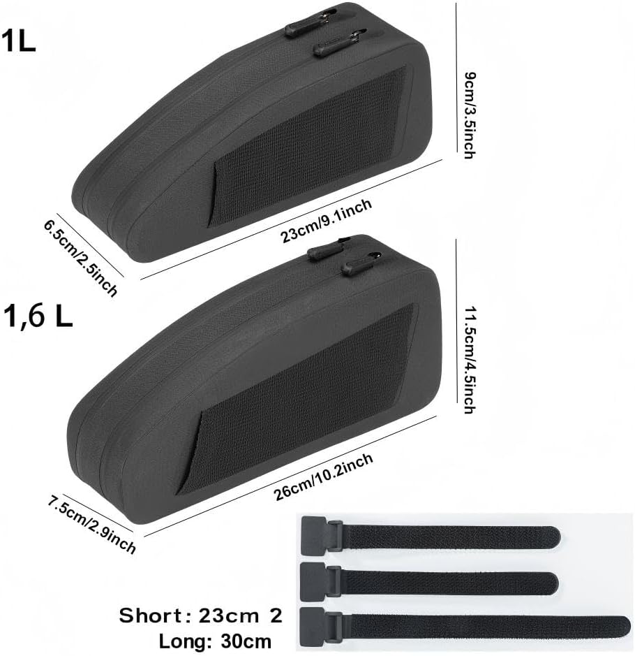 ROCKBROS wasserdichte Rahmentasche für Fahrrad, Lenkertasche Fahrradtasche MTB Oberrohrtasche 1L /1.