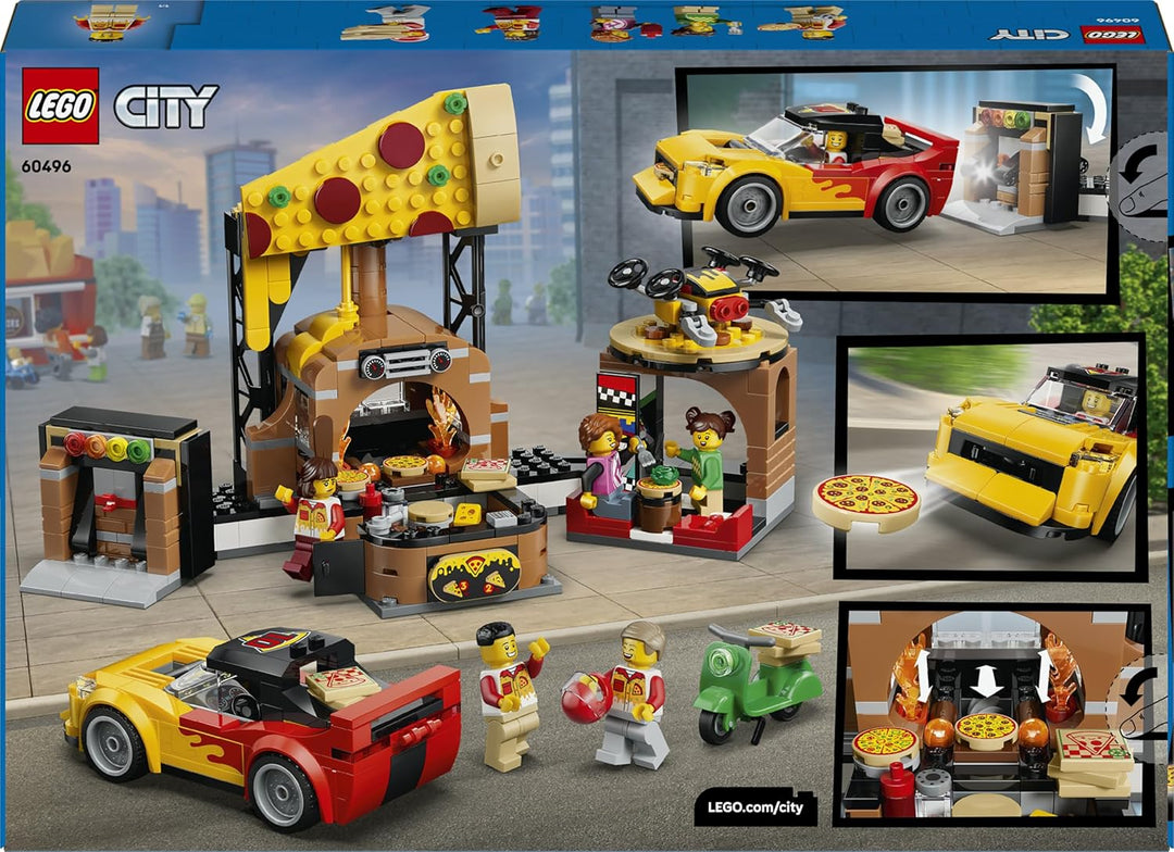 LEGO City Pizza-Liefererlebnis mit Fahrzeugen - inkl. Spielzeugauto, Roller, Drohne, Arcade-Automat