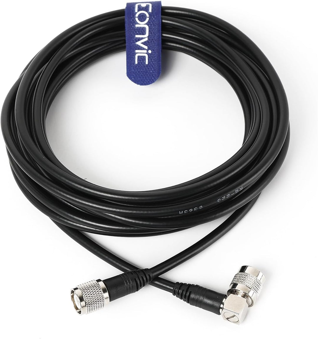Eonvic GPS Antennenkabel Schwarz TNC zu TNC 90 Grad Flexibles Koaxialkabel RG223 für GNSS/GPS Empfän