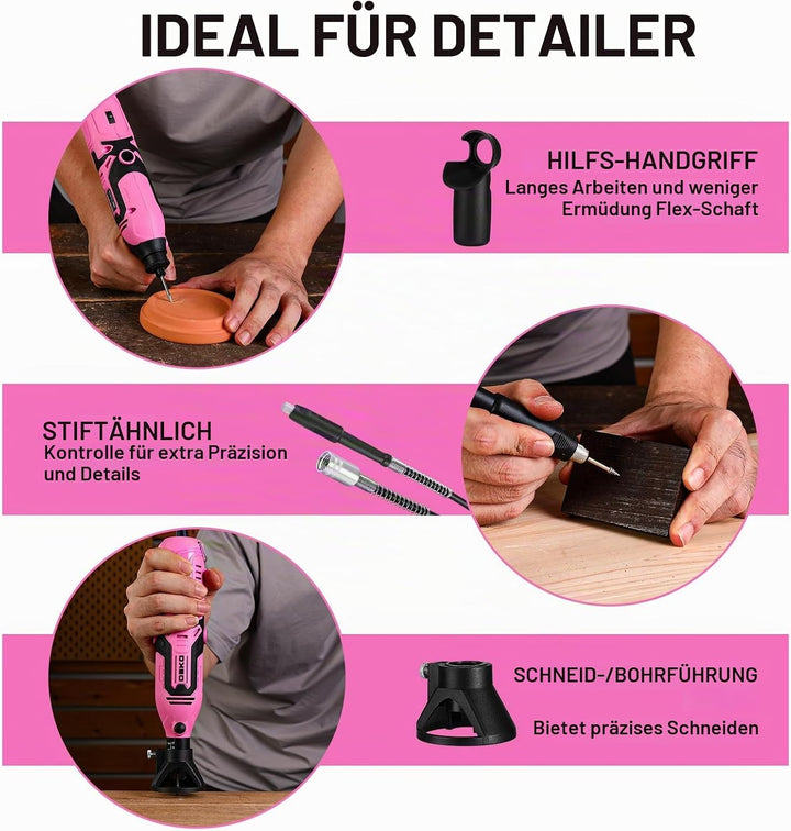 Multifunktionswerkzeug Rotationswerkzeug Gravur Gerät Mini Schleifer: DEKOPRO 170W 127 Zubehör Set V
