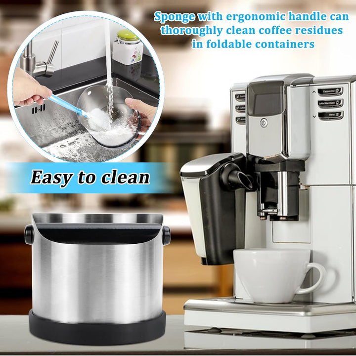 Abklopfbehälter für Siebträger, Kaffeesatz Abschlagbehälter, Kaffeesatzbehälter, Knock Box, Espresso