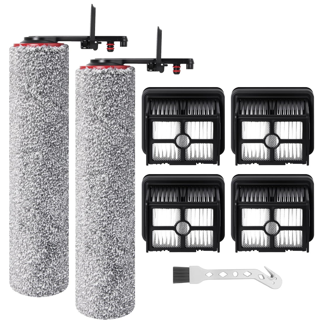 Bürstenrolle Filter Ersatzteile für Dreame H15 Pro Heat Nass Trockensauger Zubehörset，2 Bürstenrolle