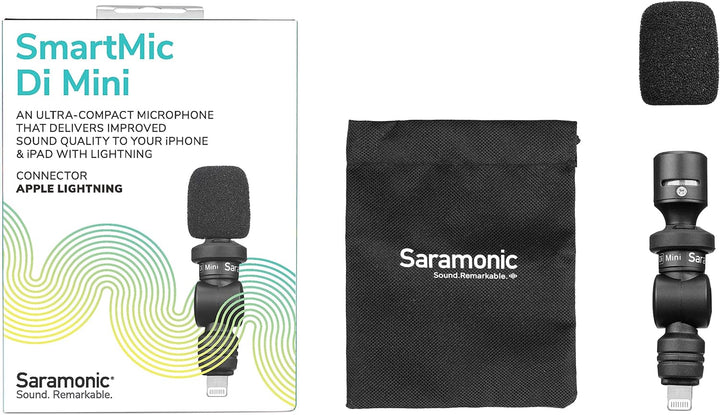 Saramonic Ultrakompaktes omnidirektionales Kondensatormikrofon mit Lightning für iPhone & iPad (Smar