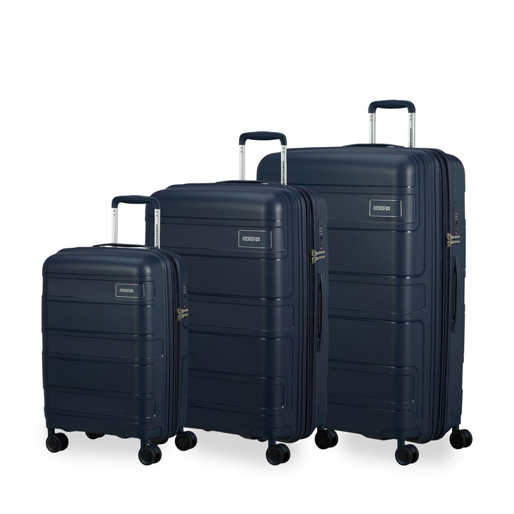 American Tourister Skymax - Kofferset 3-teilig, Blau (Midnight Blue) Blue (Midnight Blue), Blue (Mid