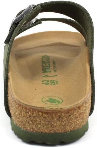 BIRKENSTOCK Arizona Vegan Herren Pantolette 41 EU Schmal Vert Olive, 41 EU Schmal Vert Olive