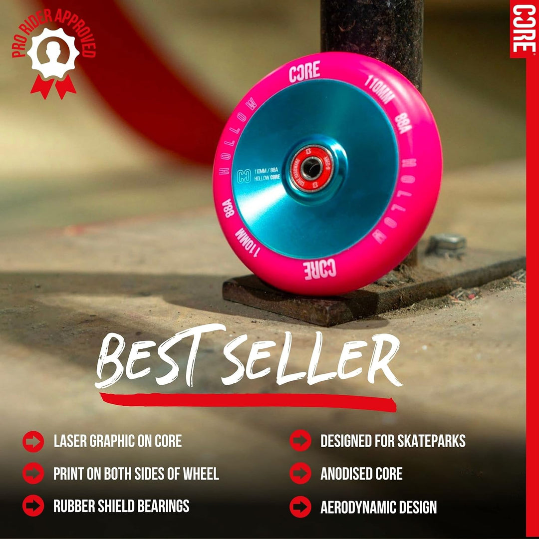 CORE Hollow V2 Stunt-Scooter Rolle 110mm Rosa /Blau, Rosa /Blau