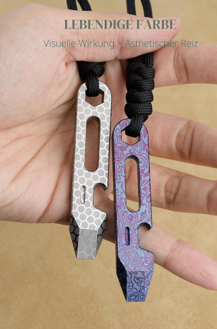 KEEPO LINK Titan Pry Bar mit Flaschenöffner, Schraubenschlüssel &amp; Lineal | 4-in-1 EDC Multitool, Sch