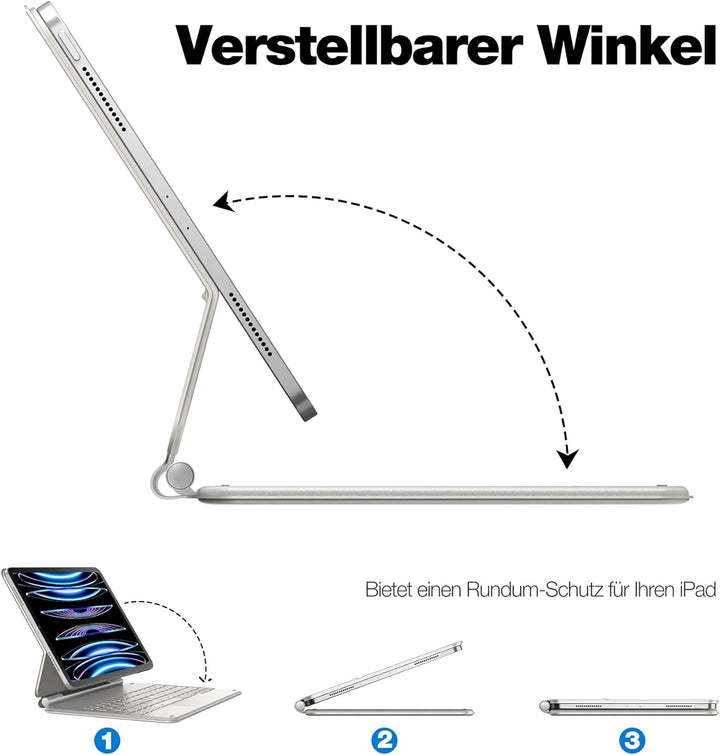 Dracool Kompatibel mit iPad Air 5. 2022/Air 4. 2020 (10,9") und iPad Pro 11 3./2./1. Gen Tastatur mi