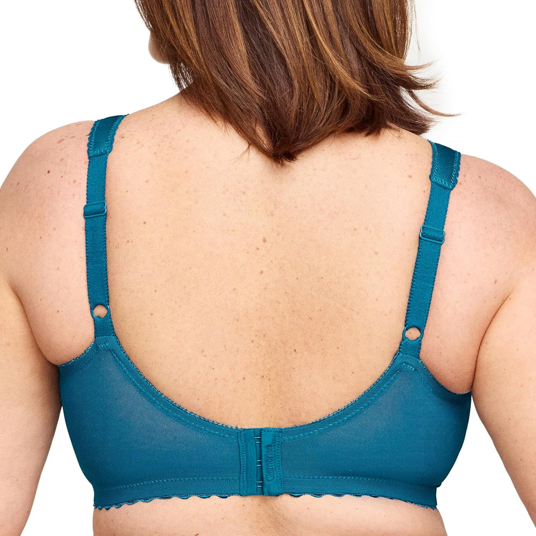 Glamorise Damen Bügelloser MagicLift-Stütz-BH für grosse Grössen Nr. 1000 80B Dunkelpetrol, 80B Dunk