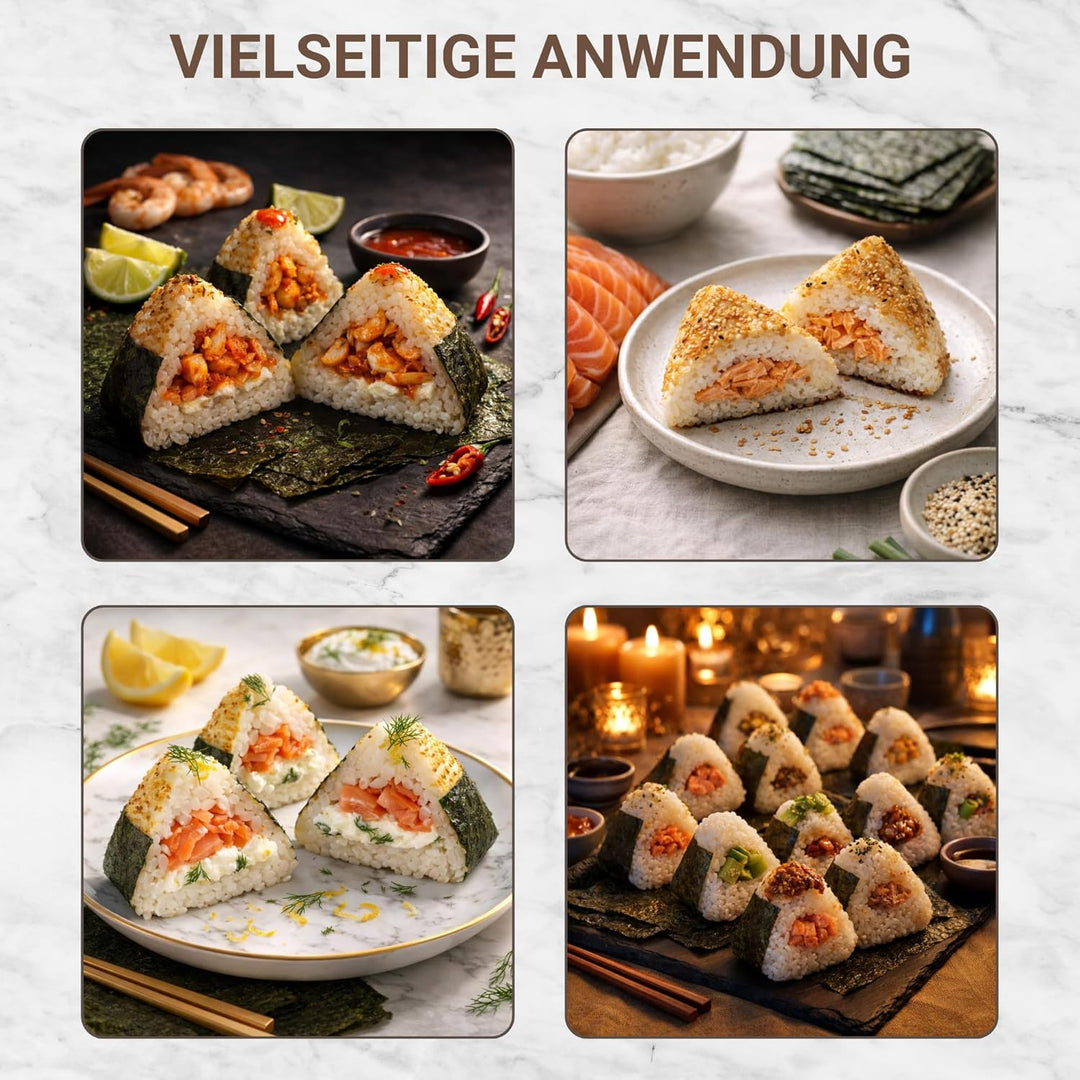 Syntrox Onigiri Maker mit Wechselplatten, Edelstahl, schnelles Aufheizen, Antihaftbeschichtet, versc