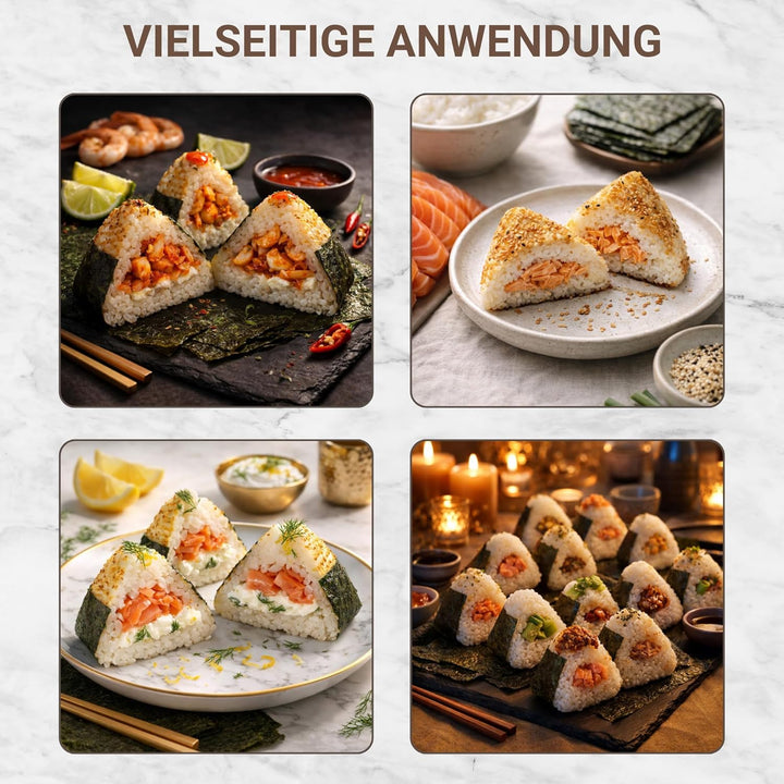 Syntrox Onigiri Maker mit Wechselplatten, Edelstahl, schnelles Aufheizen, Antihaftbeschichtet, versc