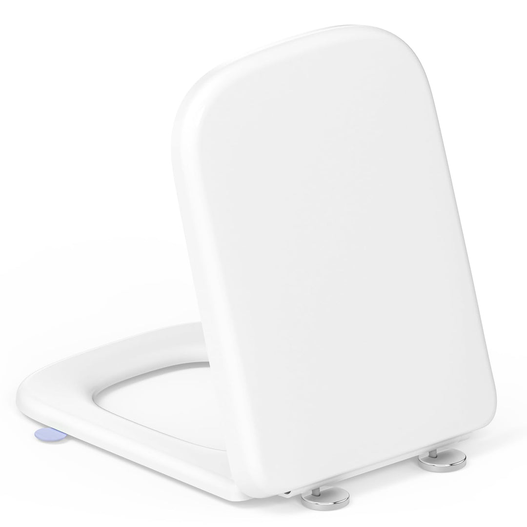 Toilettendeckel mit Absenkautomatik Eckig [LANG],YEAUPE RPO WC Sitz Quick-Release zur einfachen Rein