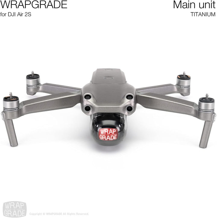 Wrapgrade Main Unit Skin kompatibel mit DJI Air 2S (Titanium)