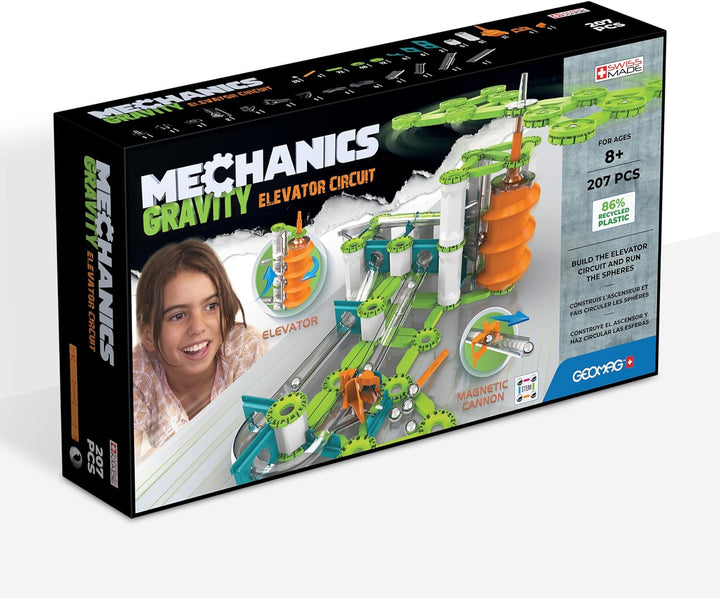 Geomag - Mechanics Gravity Elevator Circuit - Educational and Creative Game for Children - Magnetic