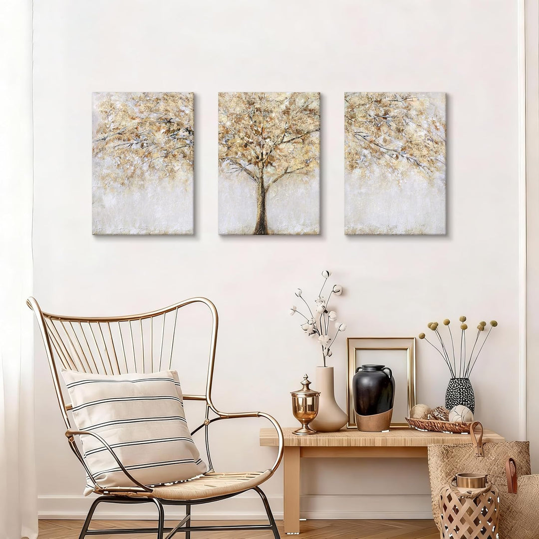 3 Panels Mit Rahmen Leinwand Bilder Abstrakte Baum Bild auf Leinwand Malerei Kunstdrucke Poster Bild