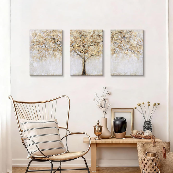 3 Panels Mit Rahmen Leinwand Bilder Abstrakte Baum Bild auf Leinwand Malerei Kunstdrucke Poster Bild