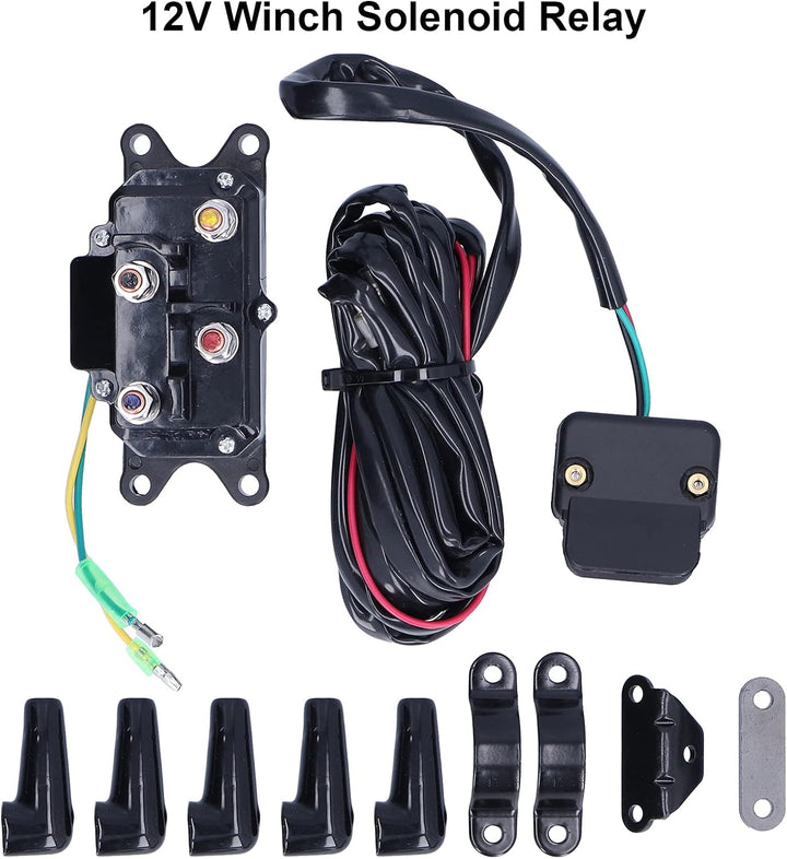 Entatial Windenmagnetrelais, 12V Windenmagnetrelais Windenmagnetrelais Schütz Montagehalterungen Kit