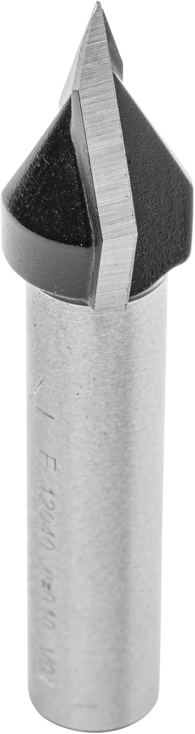 ENT 12040 V-Nutfräser und Schriftenfräser HW, Schaft (S) 8 mm, Durchmesser (D) 12,7 mm, NL 15,9 mm,