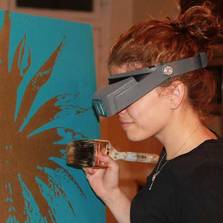 Sarini Professional Headband Magnifier with Double Lens Jewelry Loupe,Binocular Magnifier for Repair