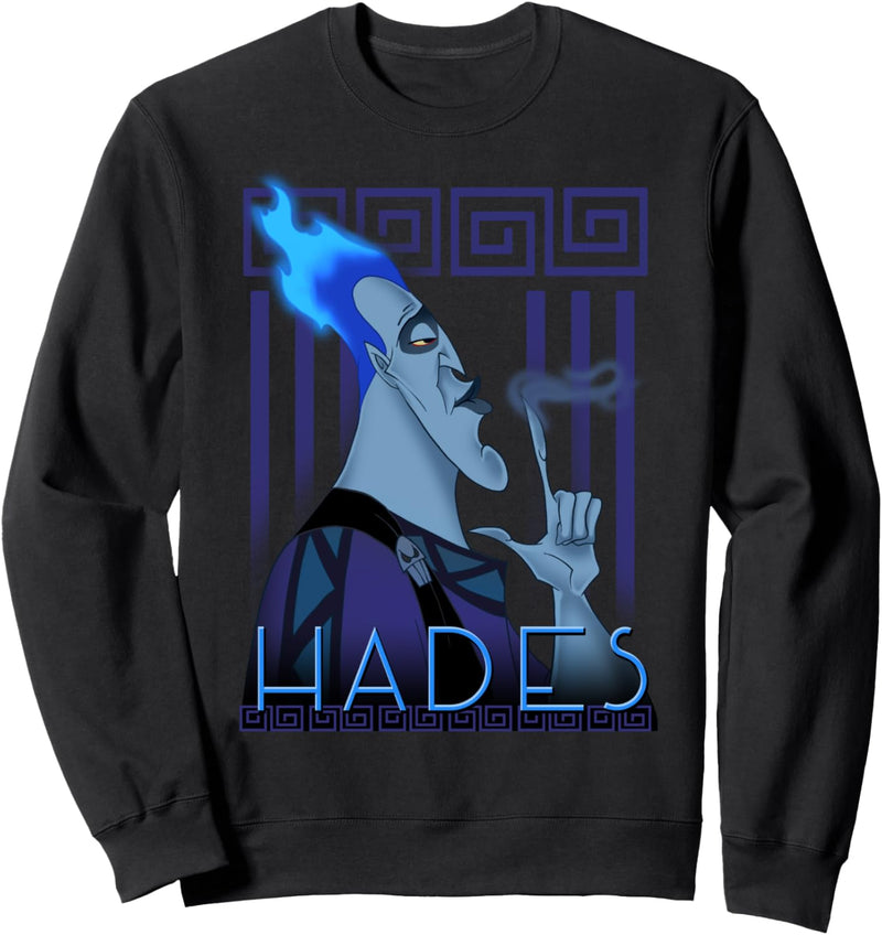 Disney Villains Hades Finger Smoke Profile Portrait Sweatshirt