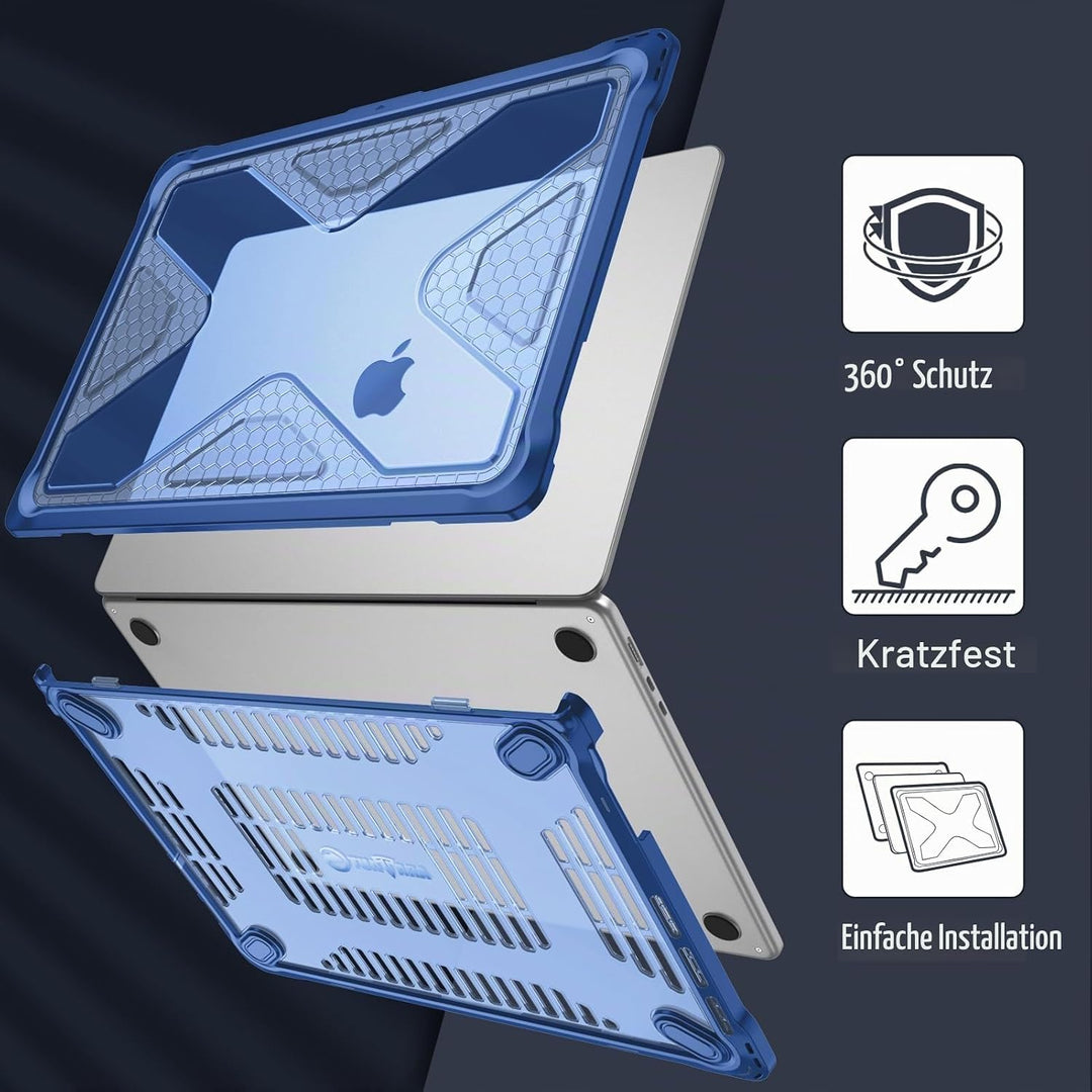 Fintie Hülle Kompatibel mit MacBook Air 15 M2 Chip (2023 Freisetzung) A2941, Ganzkörper-Rugged Hybri