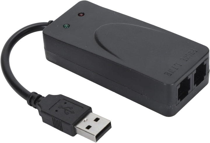 USB 56K Externes Einwahl Fax Datenmodem, Datenfax Spracheinwahl USB Faxmodem, Duale RJ11 Anschlüsse