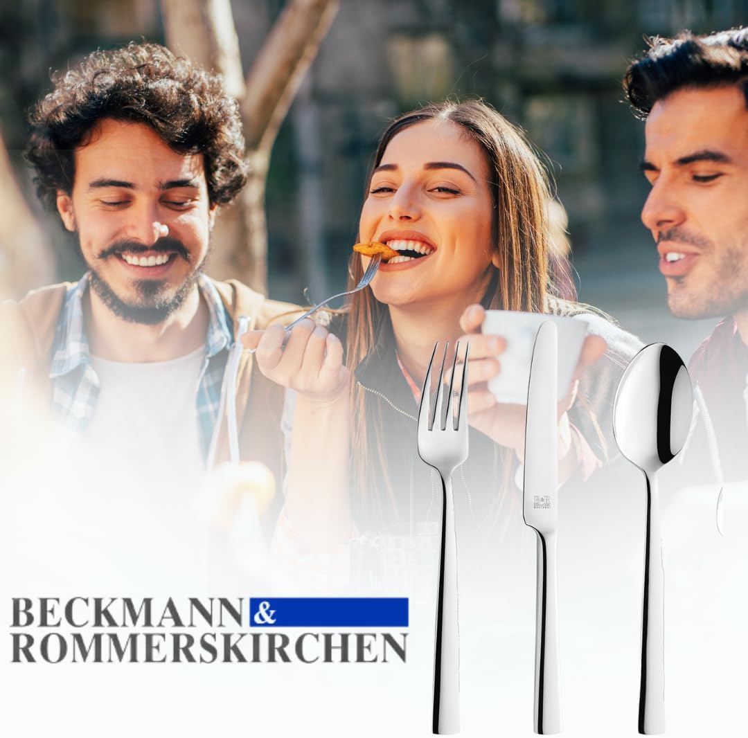 Beckmann & Rommerskirchen Besteckset 30-teilig 3591 MANO | Spülmaschinengeeignet | Satiniert | Essbe