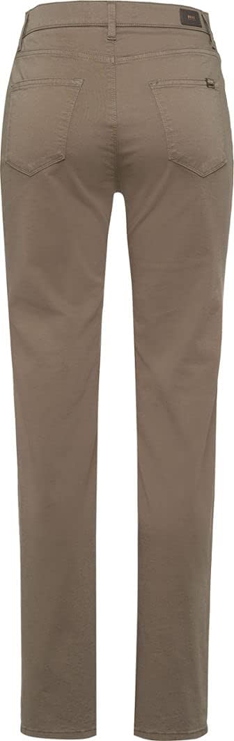 Brax Women's Mary Smart Cotton Trouser 31W / 34L Khaki, 31W / 34L Khaki