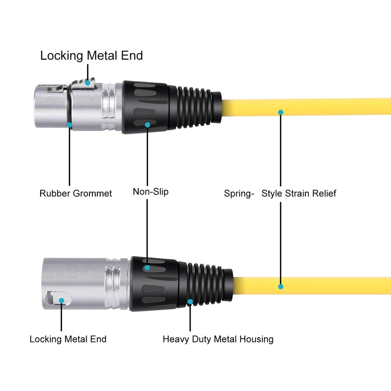 Neewer® 6er Pack 6.5FT / 2M XLR-Stecker auf XLR-Buchse Farbe Mikrofonkabel Gummi versiegelte Verbind