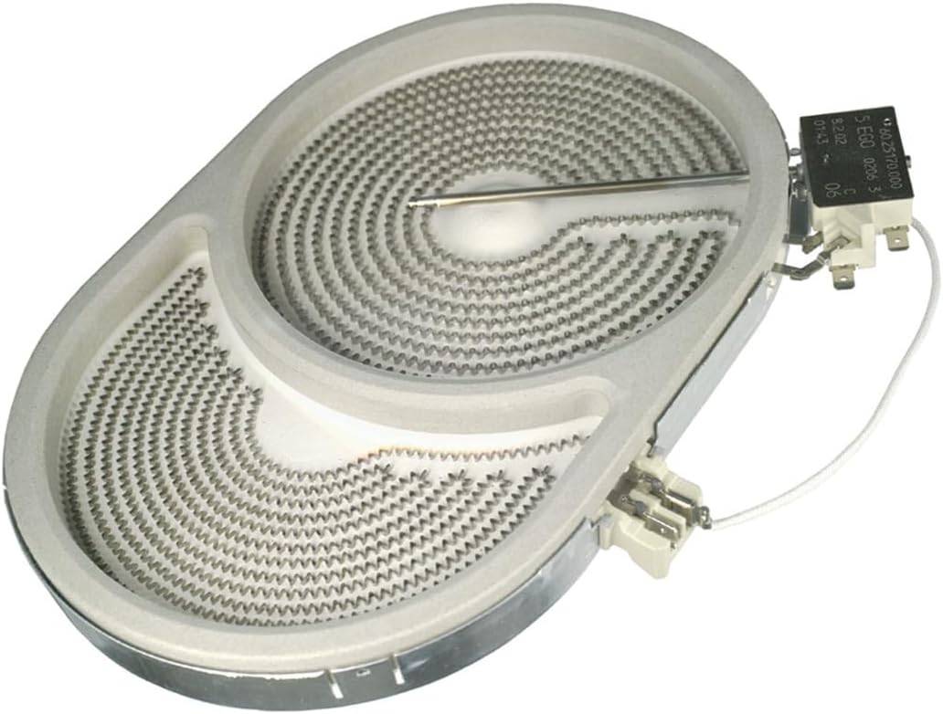 Strahlheizkörper Zweikreis Glaskeramikkochfeld 2400/1500W 265x170mm Ego 1057411604 HiLight-Heizkörpe