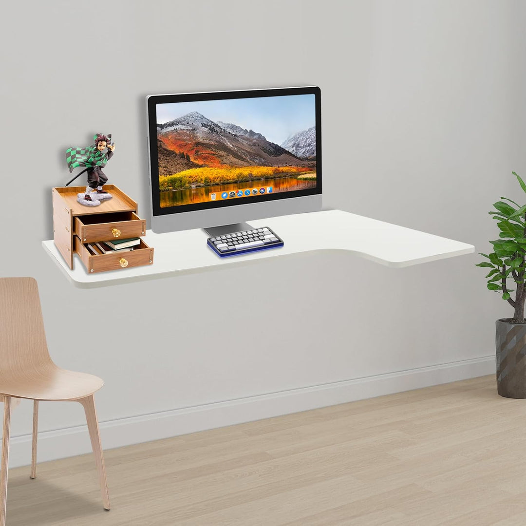 Dokiiovo 100x60cm Wandklapptisch, Wandmontierter Tisch aus MDF, Wandmontierter Klapptisch Wandklappt