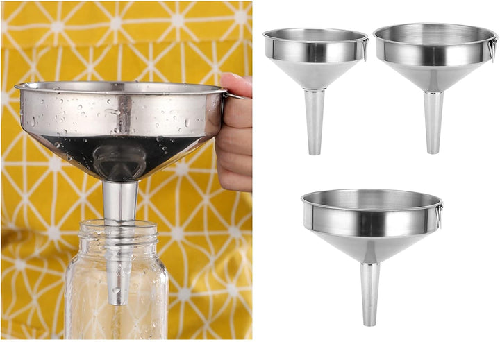 2 Stück Trichter Edelstahl Ø 15cm Grosser Verdickter Küchentrichter Edelstahltrichter Flaschentricht