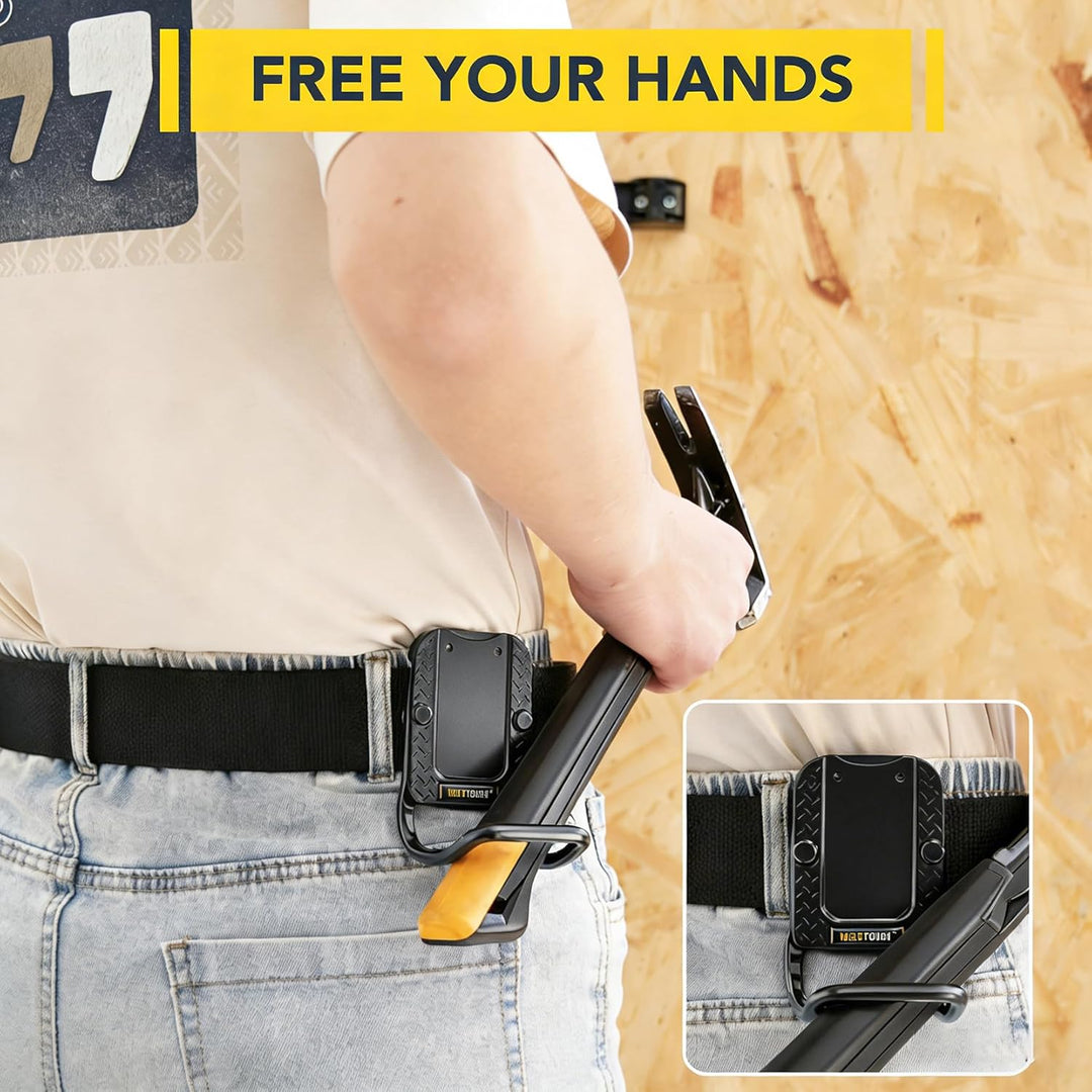 MELOTOUGH Hammerhalter für Gürtel, Hammerschlaufe für bis zu 5,1 cm Werkzeuggürtel, hält Hämmer, Bei