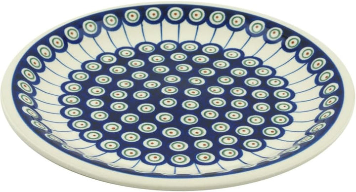 Original Bunzlauer flacher Teller/Pizzateller/Essteller Ø27.2 cm, H=3.0cm Dekor 8