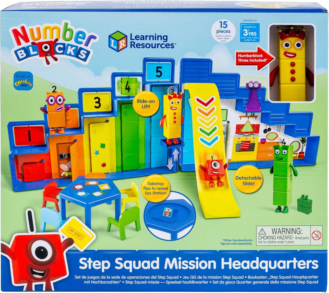 Learning Resources Numberblocks Deluxe-Spielset „Step Squad-Hauptquartier mit Nachbarzahlen“ ab 3 Ja