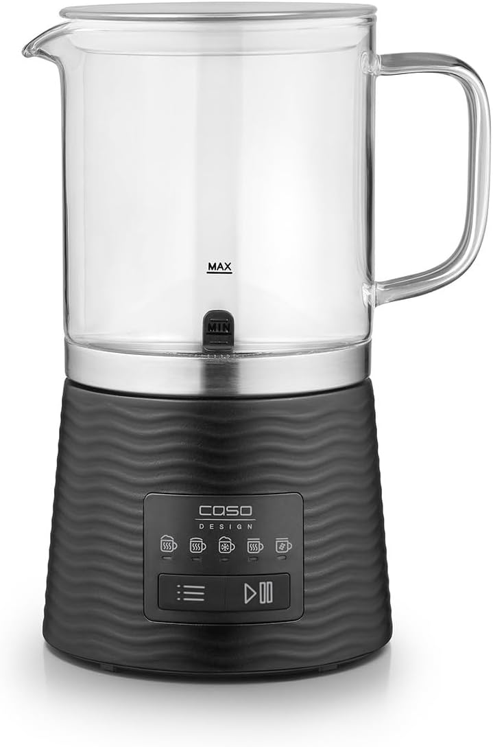 CASO CappuLatte - elektrischer Milchaufschäumer, cremiger Milchschaum, Milchschäumer heiss & kalt, K