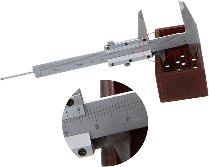 Messschieber, Mini-Messschieber, 0–100 mm Messgerät, Tasche, Edelstahl, metrisch, Maschinist