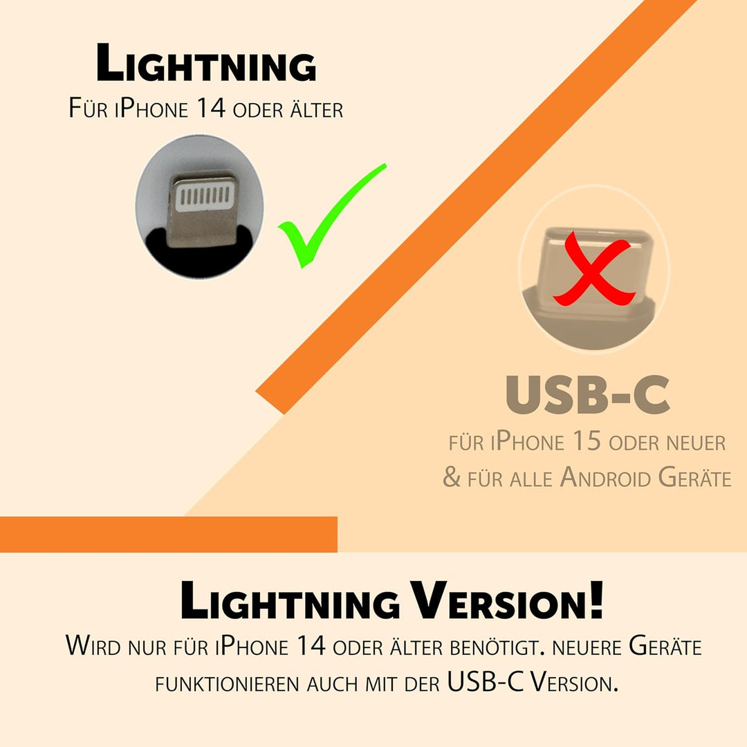 Retro Handyhörer für Apple iPhones mit Lightning (passender Adapter mit inbegriffen) in der Form ein