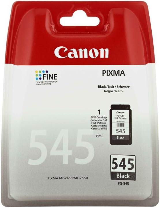 Canon Originaltinte PG 545, Grösse Standard, Schwarz, Plastikverpackung (alte Version) Schwarz Stand