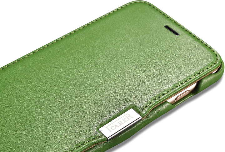 ICARER Hülle passend für Apple iPhone 6S Plus und iPhone 6 Plus (5,5 Zoll), Handyhülle mit echtem Le