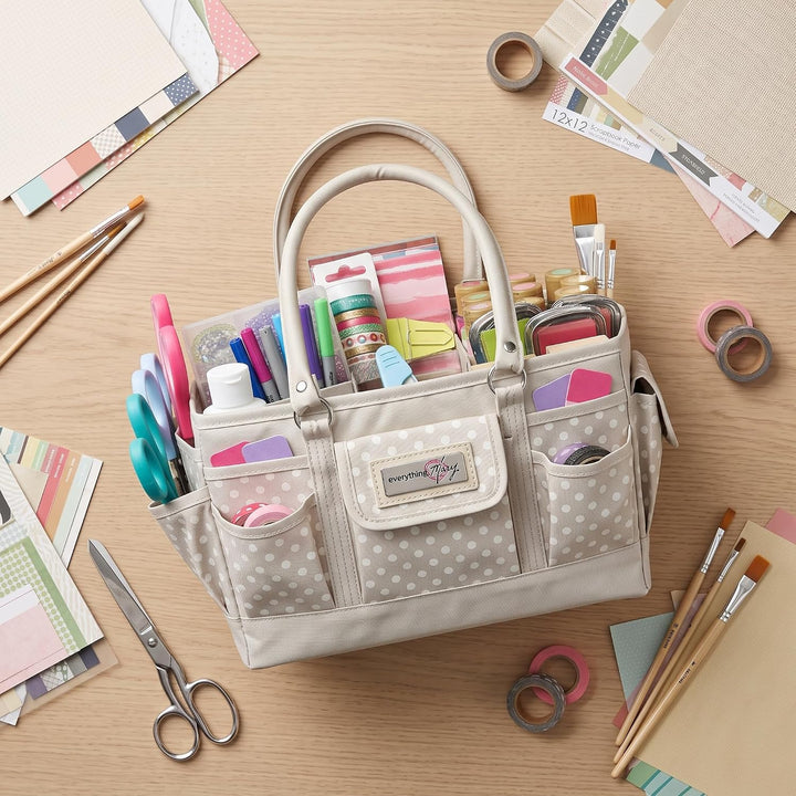 Everything Mary Basteltaschen Hellbraun Gepunktet, Hellbraun Gepunktet