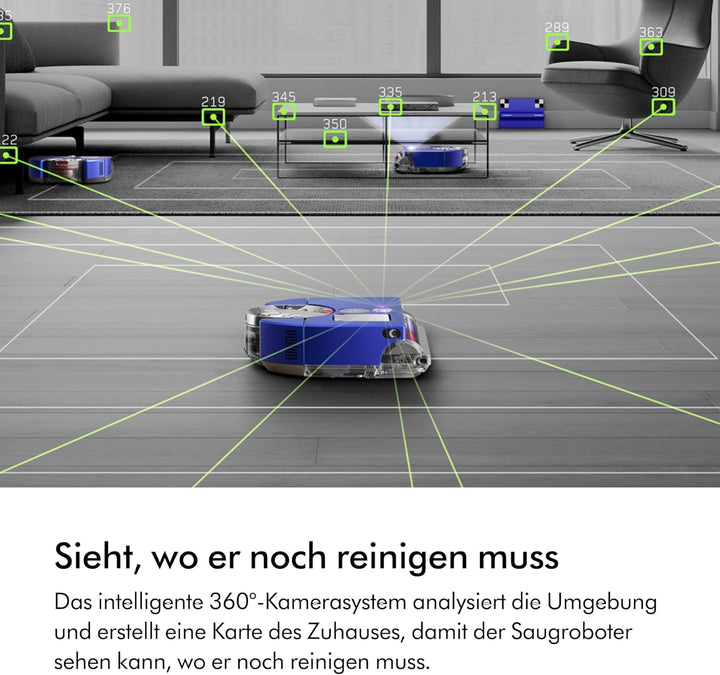Dyson 360 Vis NAV Saugroboter (Blau/Nickel), Dyson 360