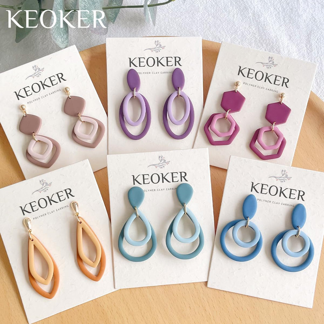 Keoker Konzentrische Kreis-Tonschneider für Polymer-Ton-Schmuck, 12 Formen, organische Polymer-Tonsc