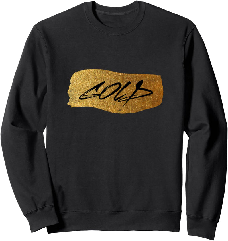 Gold Gebürstet Sweatshirt