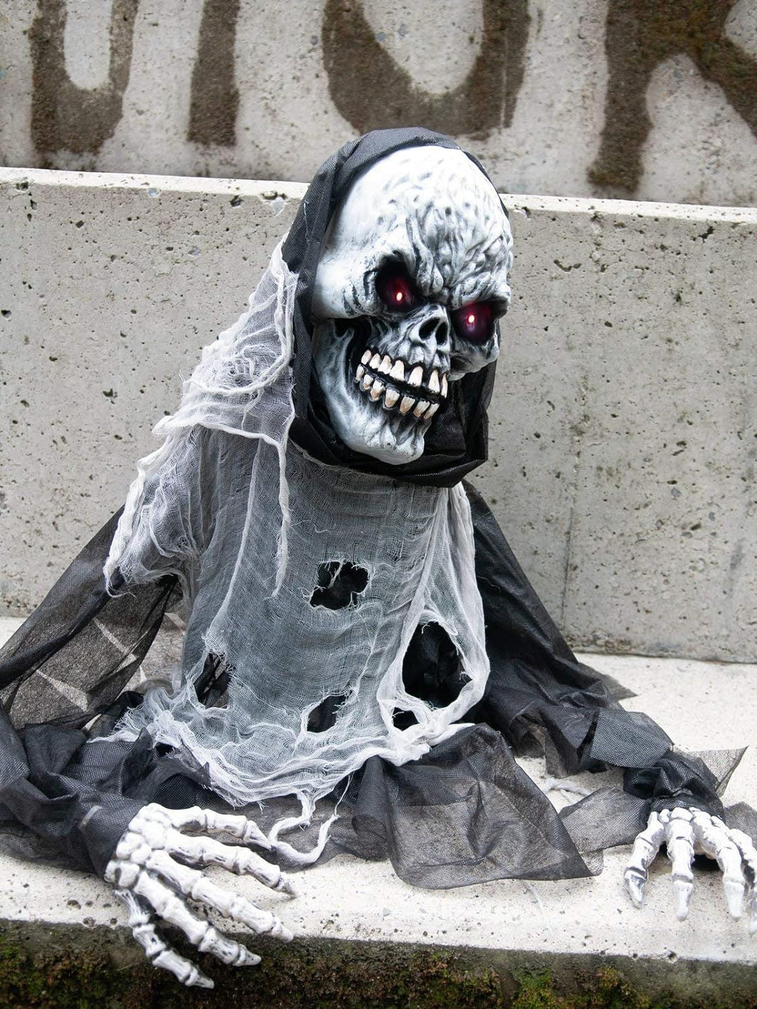 EUROPALMS Halloween Figur Death Man, 68cm | Gevatter Tod als animierte Standfigur