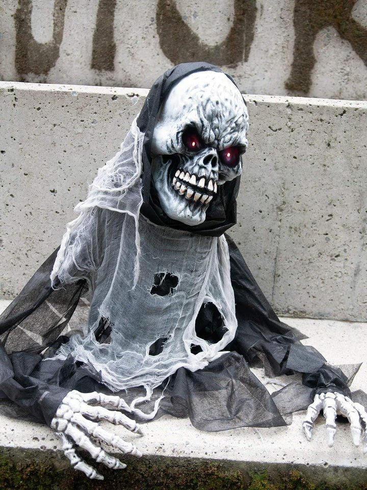 EUROPALMS Halloween Figur Death Man, 68cm | Gevatter Tod als animierte Standfigur