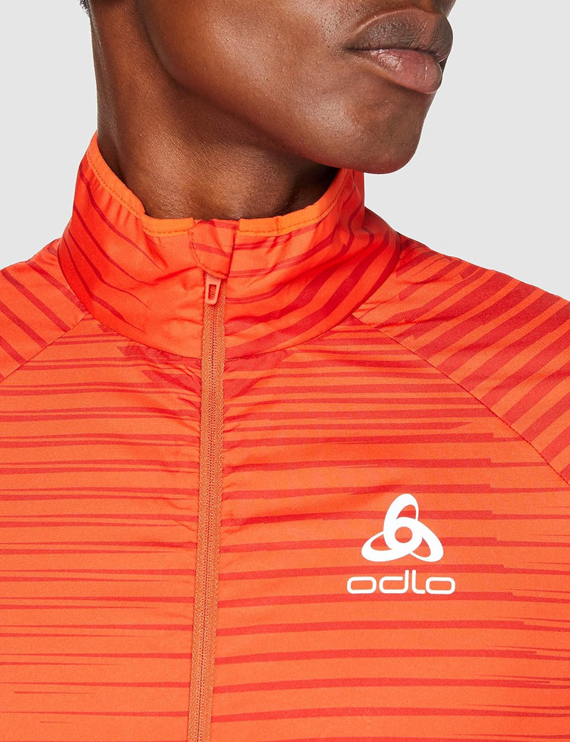 Odlo Herren Jackenelement Light AOP Jacke, Mandarinenrot-Aura Orange, S